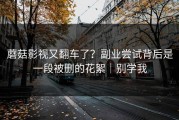 蘑菇影视又翻车了？副业尝试背后是一段被删的花絮｜别学我