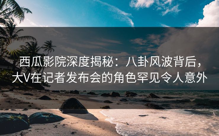 西瓜影院深度揭秘：八卦风波背后，大V在记者发布会的角色罕见令人意外